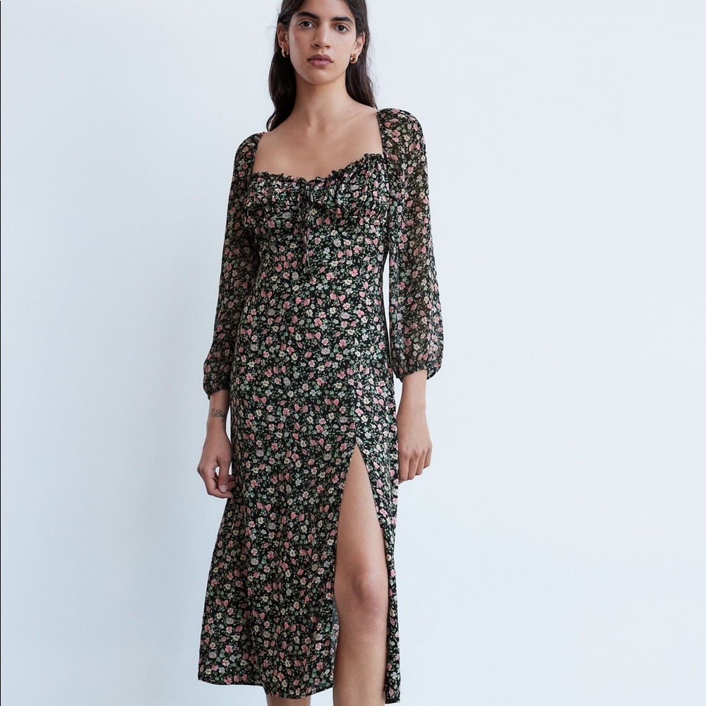 NWT ZARA Midi Floral Dress